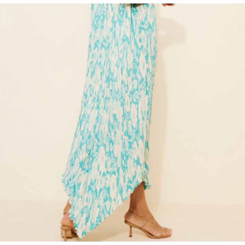 BHLDN Pleated Square Neck Pleated Strappy Maxi Dress - Picture 3 of 7